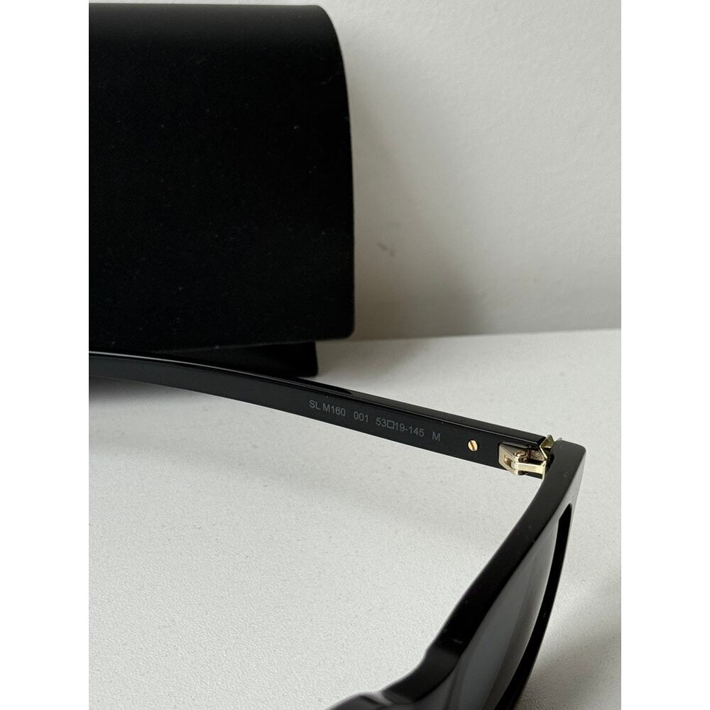 NEW Saint Laurent SL M160 Black Slim Unisex Sunglasses $580 - Picture 7 of 7